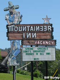 Mountaineer Inn sign.