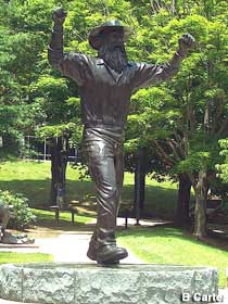 Mountain Man statue.