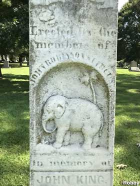 Grave of Man Crushed by Elephant.