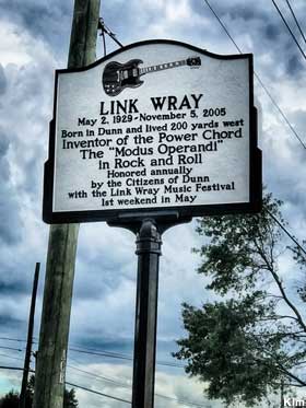 Link Wray historical marker.