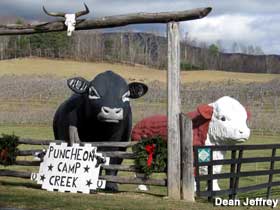 Puncheon Camp Creek Ranch entrance.