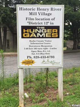 The Hunger Games sign.