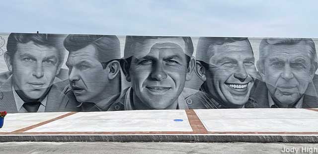 Andy Griffith mural.