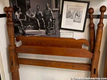 Chang and Eng's deathbed headboard.