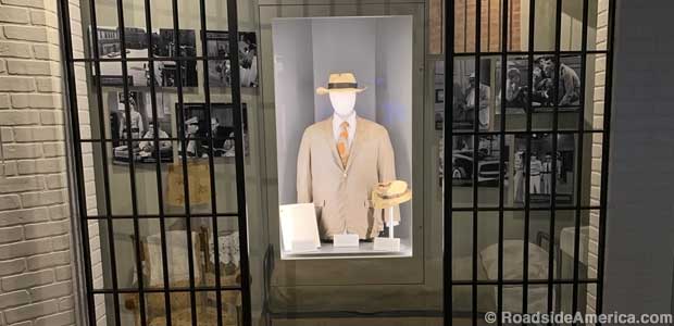 Otis the Town Drunk display, in a replica of Mayberry's Jail.