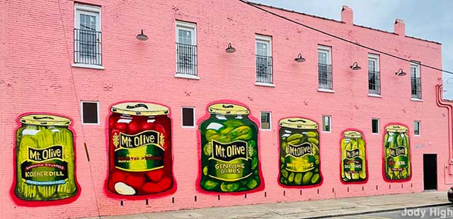 Pickled products mural.