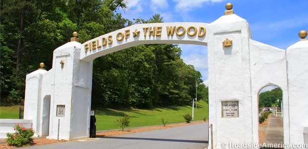 Fields of the Wood entrance gate.