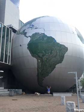 Earth globe.