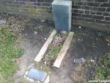 Grave of James Reid's Foot.
