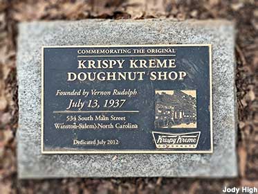 Krispy Kreme plaque.