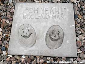 Oh Yeah! - Kool-Aid Man's footprints in cement.