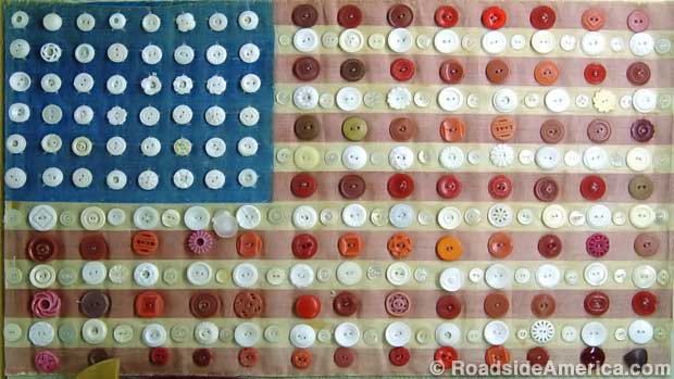 American flag in buttons.