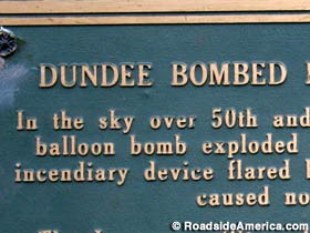 Dundee Bombed plaque detail.