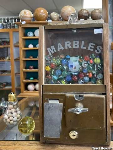 Marbles vending machine.