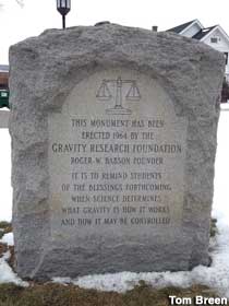 Gravity Research monument.