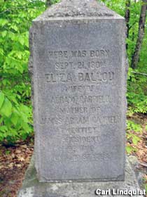 Birthplace of Eliza Ballou.
