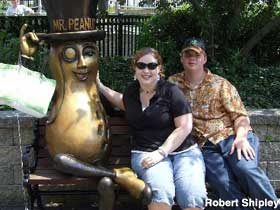 Mr. Peanut statue.