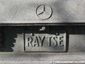 Granite license plate reads RAY TSE.