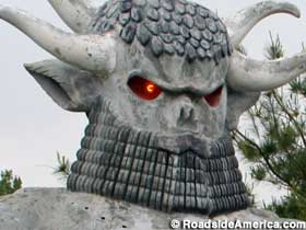 Demon statue.