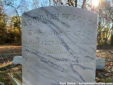Grave of Adonijah Peacock.