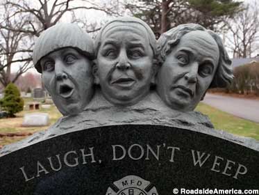Three Stooges grave marker.