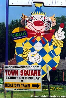 Middletown Clown sign.