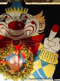 Evil Clown in holiday cheer mode.