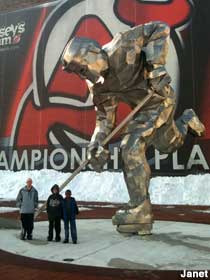 Giant Hockey Player.