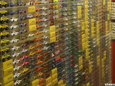 Matchbox car collection.