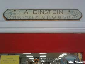 A. Einstein Mini-Museum sign.