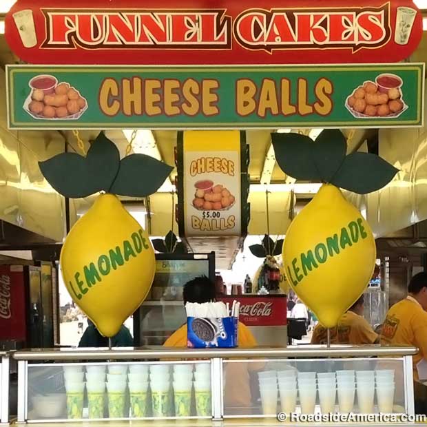 Funnel Cakes, Cheese Balls, Lemonade.