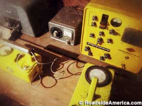 Geiger counter and emergency communication equipment.