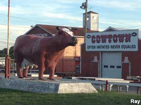 Cow statue.