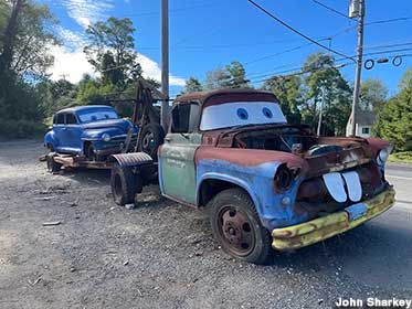 Tow Mater and Doc Hudson.