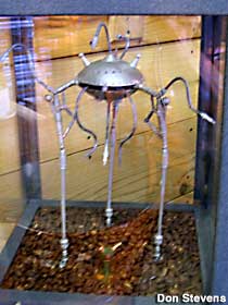 Model of Martian tripod craft.