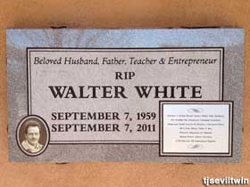 Walter White grave.