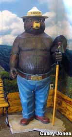 Smokey Bear statue.