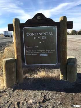 Continental Divide marker.
