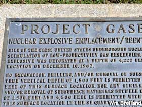 Project Gasbuggy plaque.