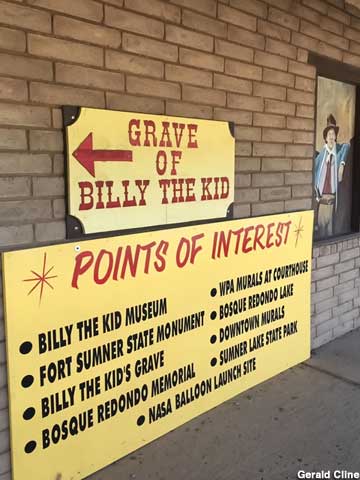 Billy the Kid points of interest.