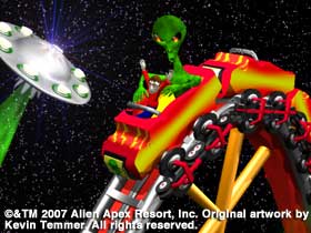 Alien Abduction Roller Coaster.
