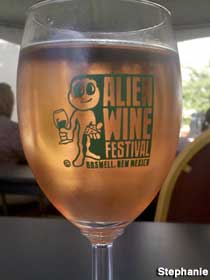 Alien Wine Festival glass.