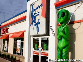 Alien at KFC.