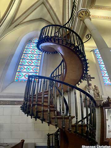 Choir loft staircase.