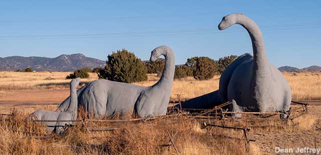 Life-size Brontosaurus Family.