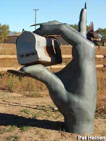 Big hand mailbox.