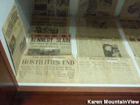 Old newspaper headlines.