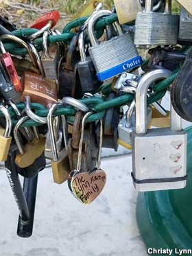 Love locks.