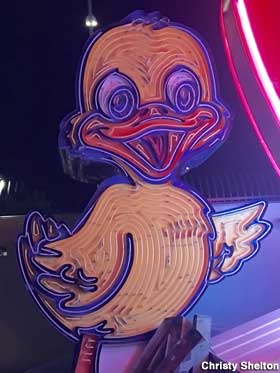 Neon duck.