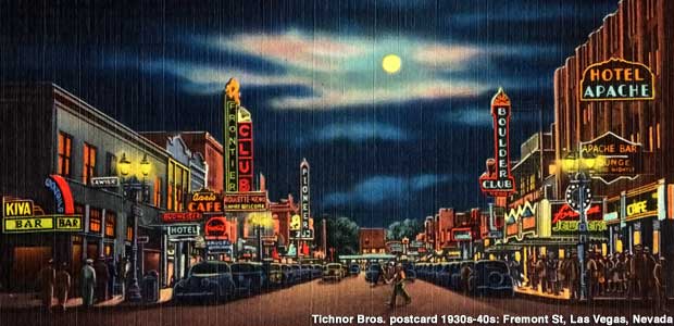 Downtown Las Vegas - neon wonder of the 1930s.